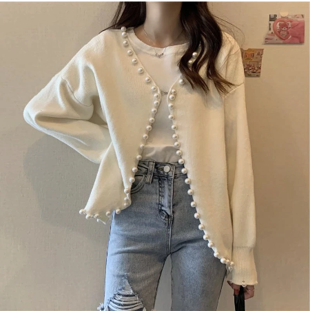 Cardigan pearl best sale