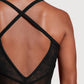 Mirella Mesh Cross Back Womens Camisole Leotard