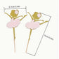 10-Pack Pink Ballerina Skirt Cupcake Toppers