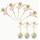 10-Pack Pink Ballerina Skirt Cupcake Toppers