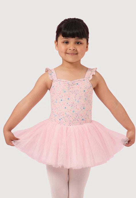 Mirella Ditsy Floral Frill Strap Girls Tutu Dress