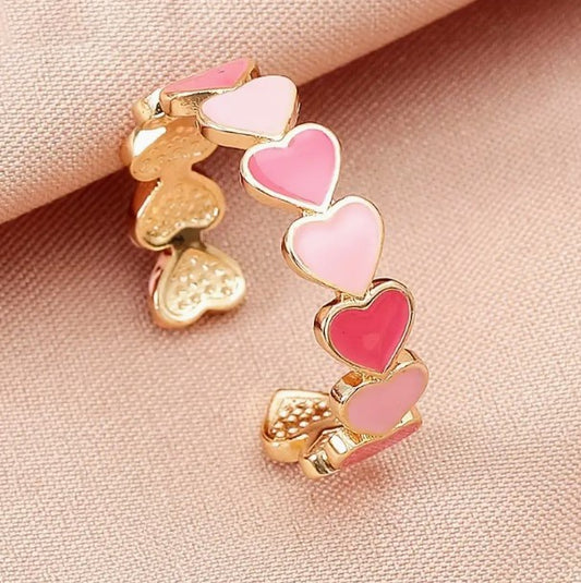 Tickle Me Pink Heart Ring