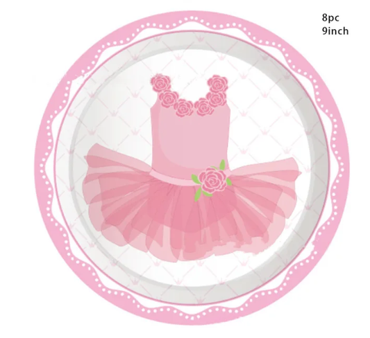 Ballet Theme Plates - Tutu [8 pieces]