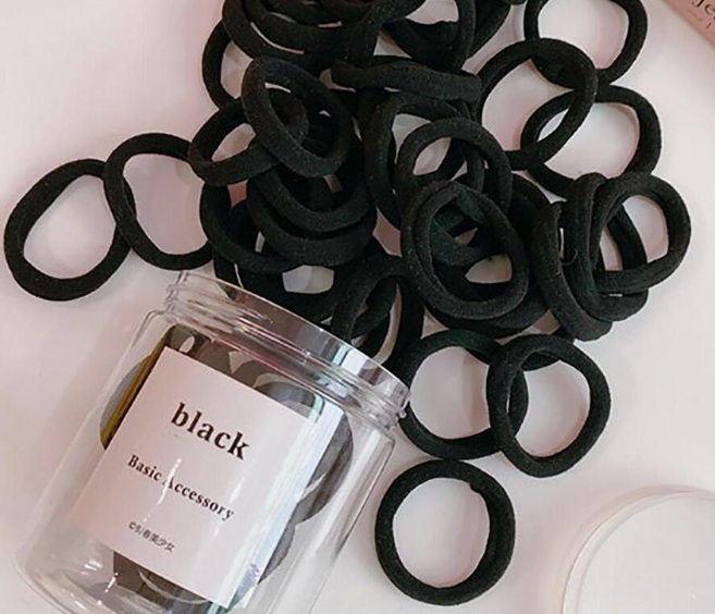 Black Basic Hair Elastics