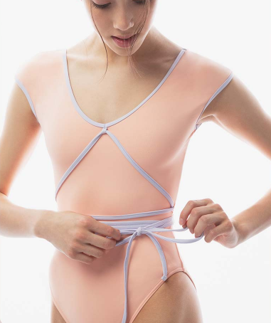 Liberty Tie Waist Womens Leotard [Peach]