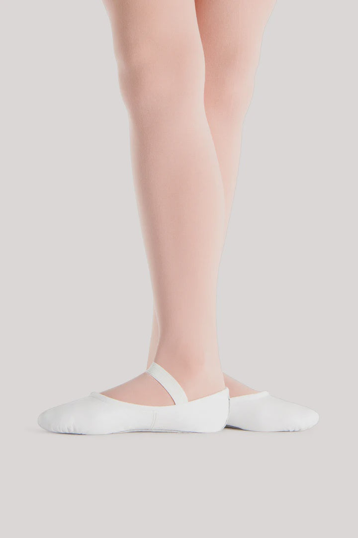 Prolite Leather Childrens Ballet Flat - Full Sole [White]